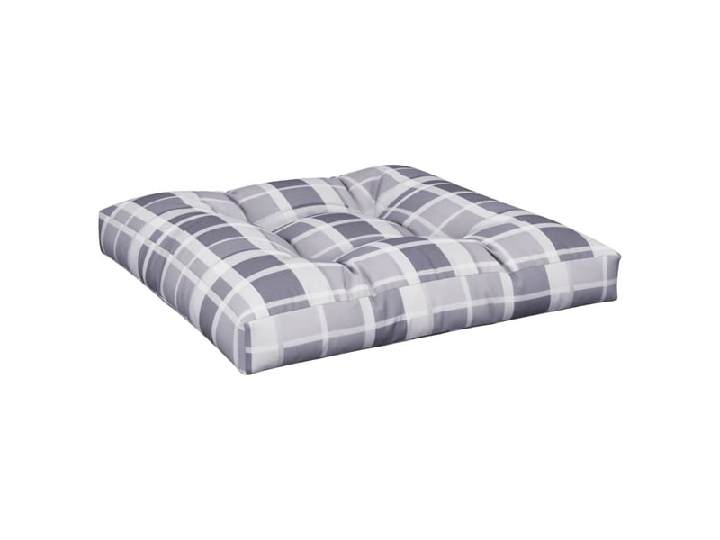  Lot de 2 coussins de palette, coussins de canapé motif à carreaux gris tissu cf59542  - Conforama D