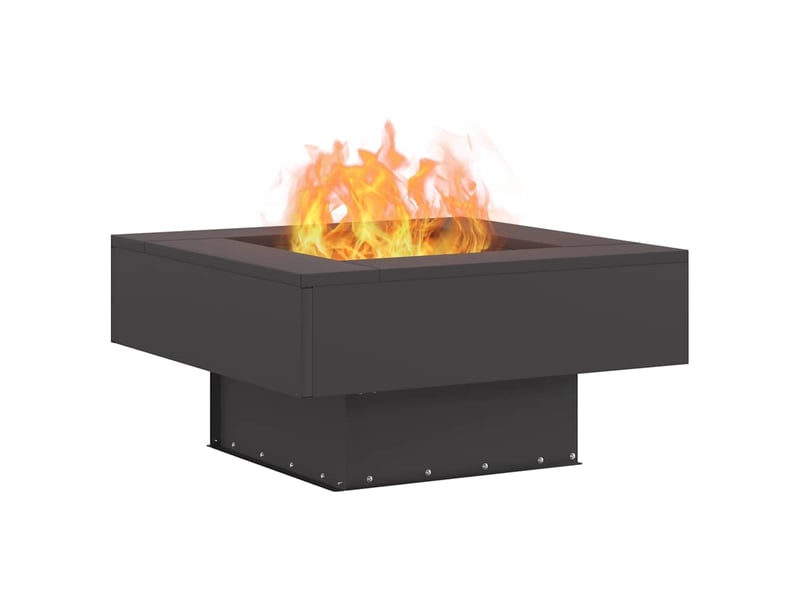  Brasero exterieur, foyer camping noir 60x60x30 cm acier patiné shl5079  - Conforama C