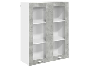 Meuble de rangement, armoire suspendue gris béton 80x31x100cm bois d'ingénierie shl286