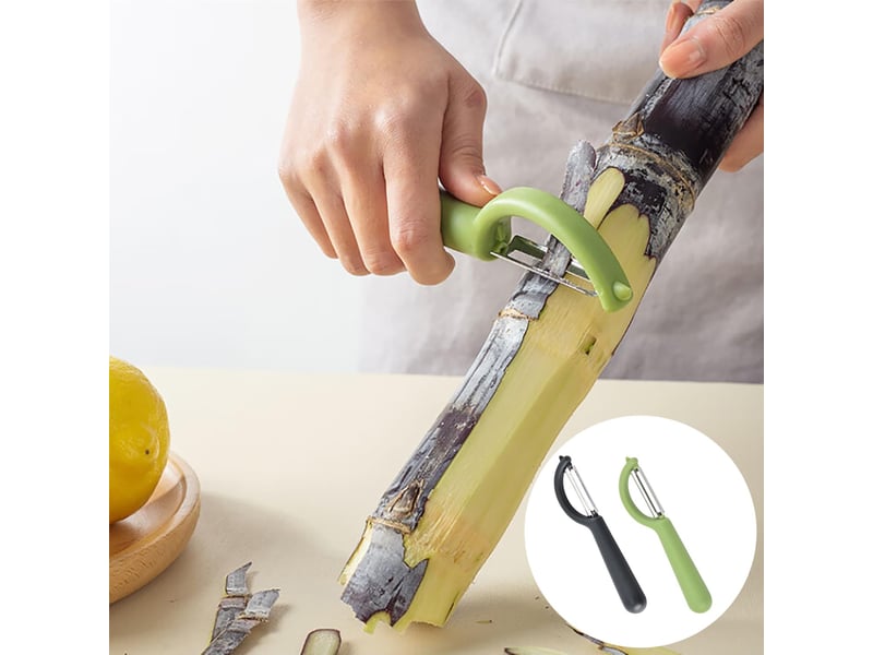  Vert+noir éplucheur universel (2 pcs), éplucheur pivotant en acier inoxydable, couteau cuisine avec lame tranchante pour légumes fruits  - Conforama D