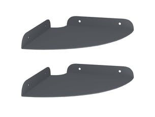 Lot de 2 étagères flottantes d'angle, étagères murales anthracite 18 x 18 x 2 cm cf41640