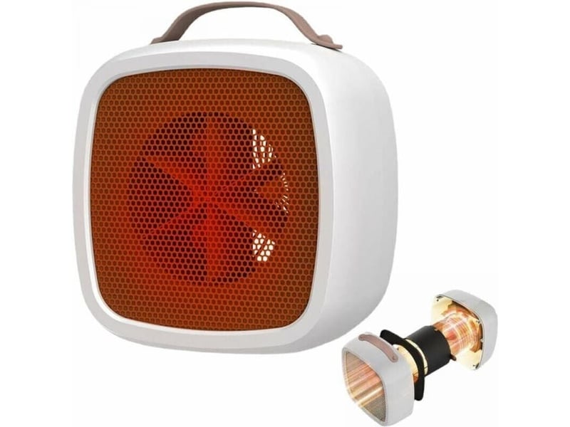  Petit chauffage de table - petit chauffage solaire portable - chauffage anti-brûlure à brancher - (blanc - hrc0004585ly HRC0004585LY - Conforama B