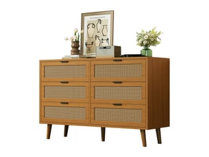 Buffet 0 porte(s) 6 tiroir(s) <strong>DZMDIP</strong> <strong></strong> - 120 cm coloris bois foncé