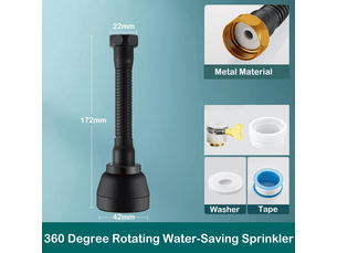 Aérateur de robinet noir 3 modes, tête douchette évier cuisine 360° pivotante, embout extension pour robinet de cuisine, économiseur d'eau