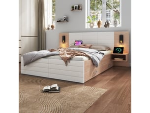 Lit 2 places 180x200 cm    coloris blanc