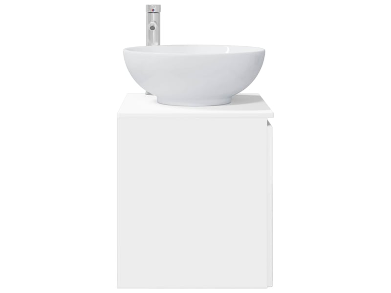  Vanité de lavabo mural, meuble de rangement blanc 49.5x44.5x65 cm shl3265  - Conforama D