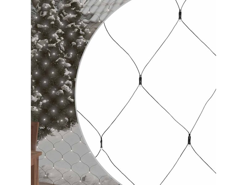  Filet lumineux blanc froid de noël 3x3 m 306 led intext  - Conforama B