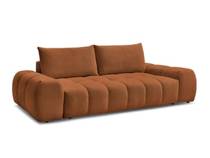 Canapé droit fixe BOBOCHIC EVEREST 3 places Tissu orange