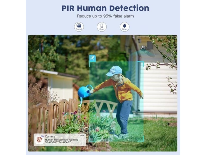  Camera ptz exterieur wifi 4mp 355 95 pir detection humaine vision couleur  - Conforama C
