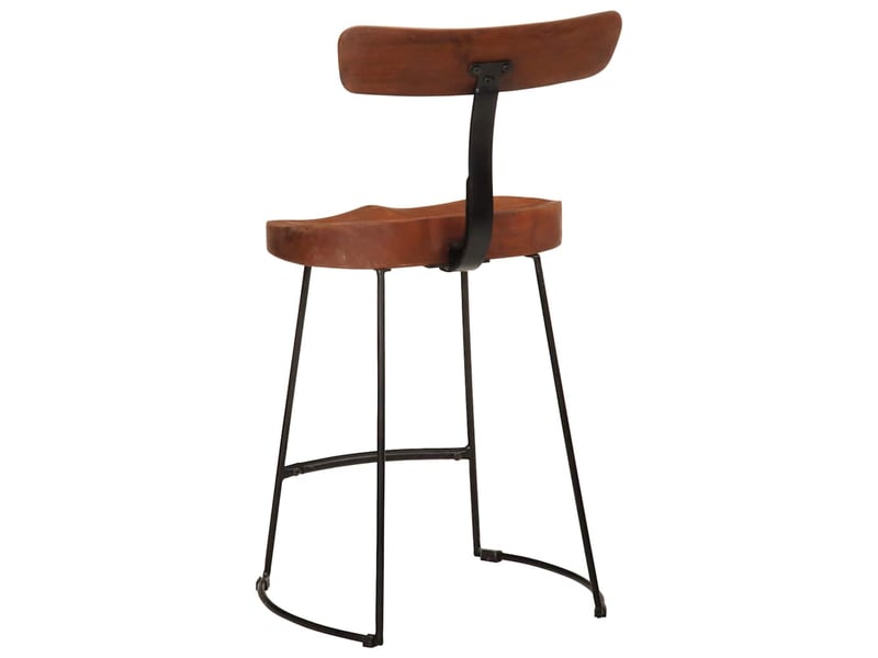  Lot de 2 tabouret de bar, chaise de bar 49x43x79 cm bois de manguier massif  - Conforama D