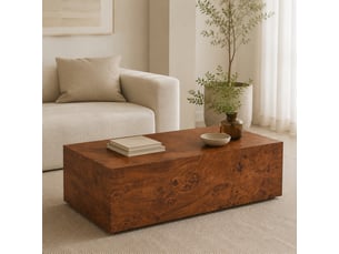 Table basse  coloris bois foncé PANGIVO W3658P470756 - 50 cmx90 cm