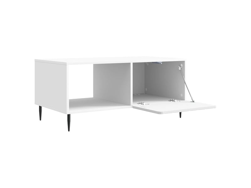 Table basse - table de salon - table à thé blanc 90 x 50 x 40 cm bois d'ingénierie - Conforama E