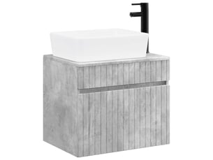 Ensemble de mobilier de salle de bain gris béton cf64680