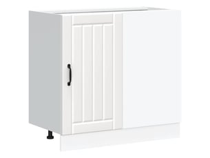 Meuble de rangement, meuble bas de cuisine blanc bois d'ingénierie
