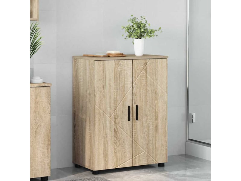 Cabinet de salle de bain, armoire salle de bain chêne sonoma 60 x 35 x 80 cm cf65356 - Conforama B