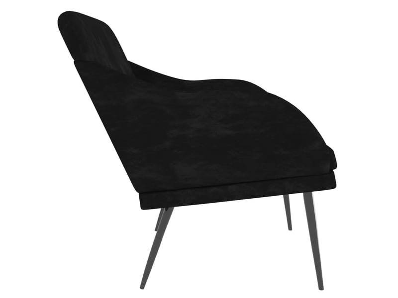  Banc chambre, banc de lit noir 110x76x80 cm velours  - Conforama D