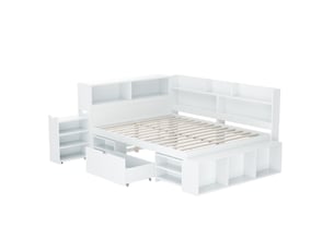 Lit combiné 140x190 cm <strong>SAPGAKS</strong> <strong></strong> coloris blanc