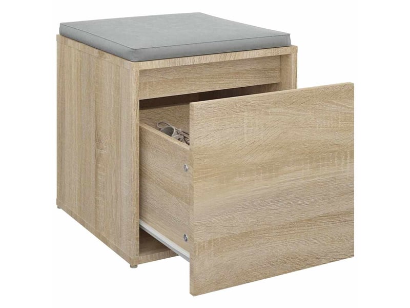  Boîte de rangement bureau chêne sonoma 40,5x40x40 cm bois d'ingénierie  - Conforama E