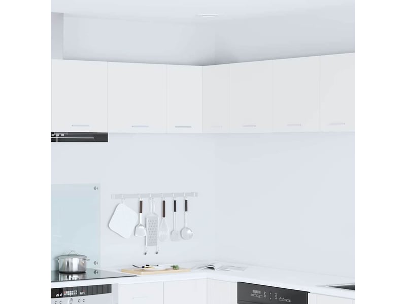 Meuble de rangement cuisine, armoire suspendue blanc 57x57x40cm bois d'ingénierie - Conforama B