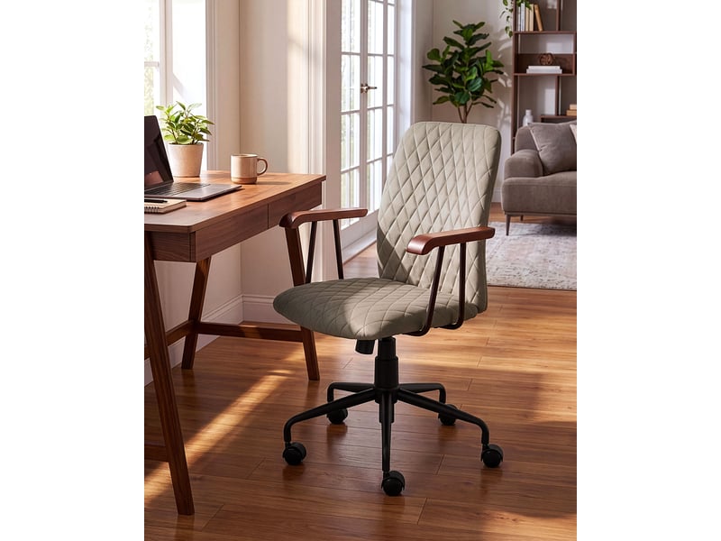  Chaise de bureau velate velours taupe  - Conforama B