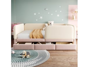 Lit avec rangement 140x200 cm <strong>MODENUIT </strong>  <strong></strong> coloris bicolore