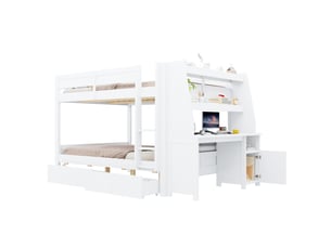 Lit superposé 140x200 cm <strong>HAUSS SPOLE</strong>  <strong></strong> coloris blanc