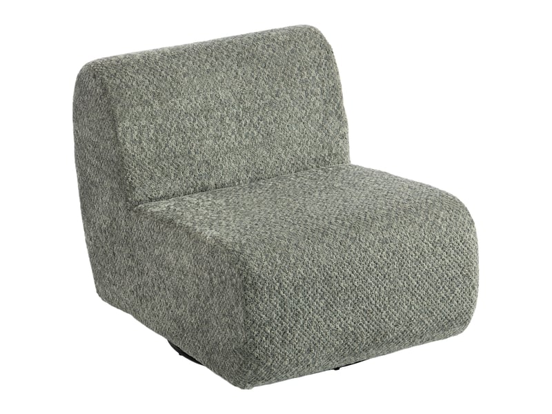 Fauteuil pivotant 360° sans accoudoirs en tissu chenille 90 x 70 x 70 cm  - Conforama A