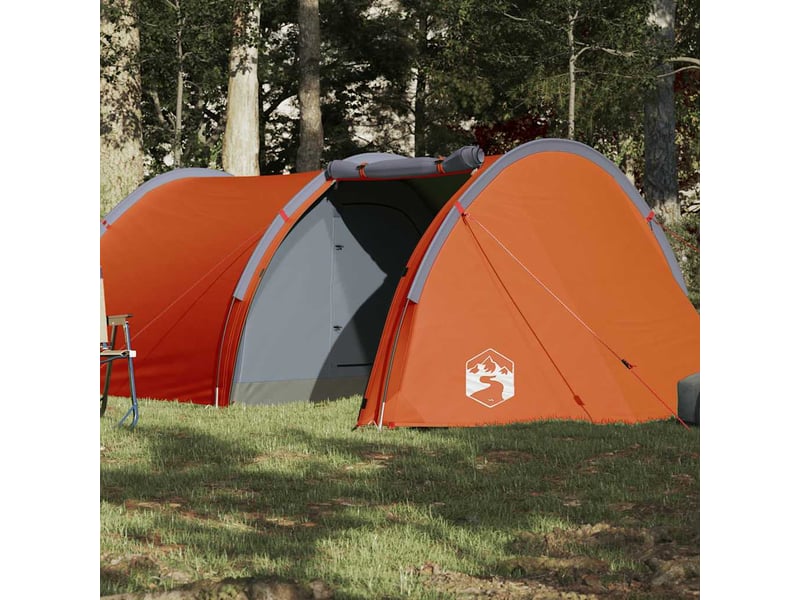  Tente de camping, tente tunnel 4 personnes orange imperméable  - Conforama B