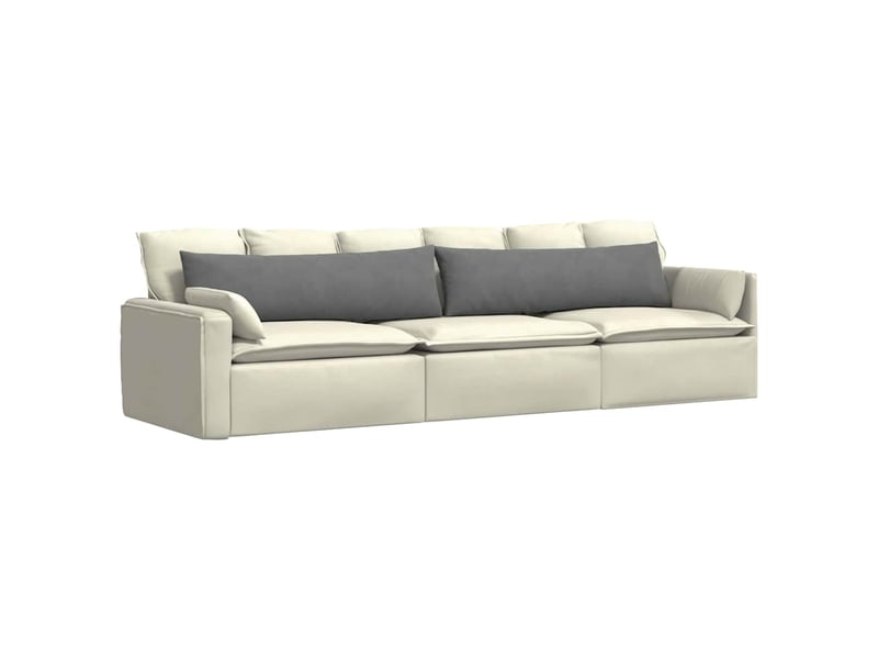  Lot de 2 coussins de canapé, coussins décoratifs tissu gris foncé 145 x 40 cm cf58855  - Conforama C