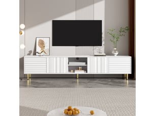 Meuble tv coloris blanc 200 cm <strong></strong> <strong>CozyNest</strong>