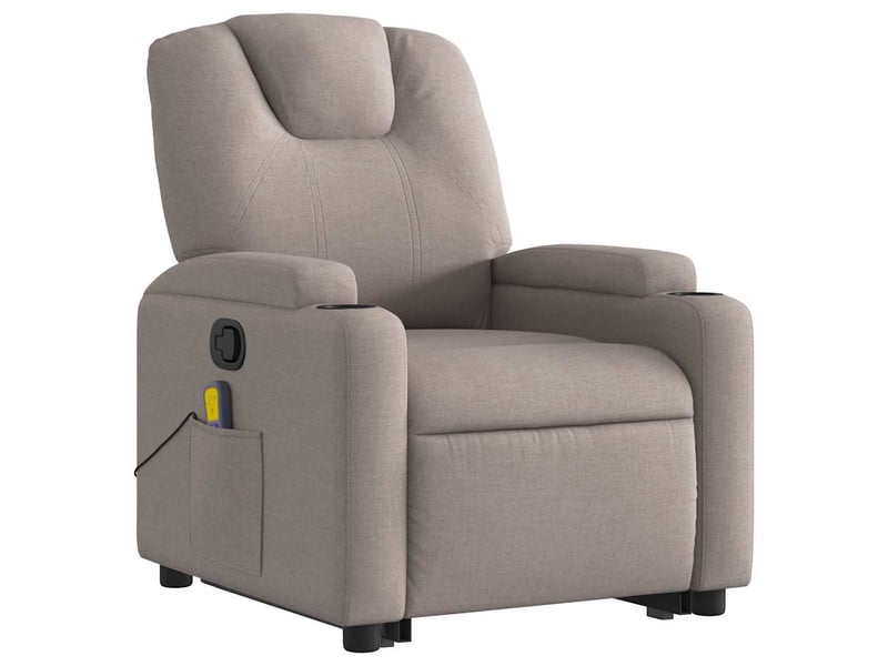 Fauteuil inclinable de massage, fauteuil relax taupe tissu shl52531 - Conforama D