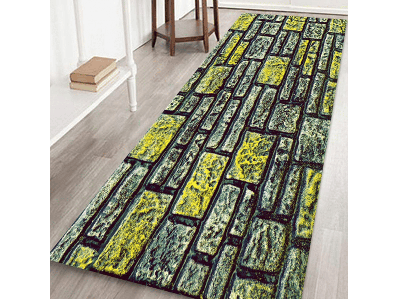  Tapis de sol antidérapant pour la maison, paillasson, tapis de cuisine, salon, chambre à coucher, décoration (60 x 180 cm) - comfortxl  - Conforama A