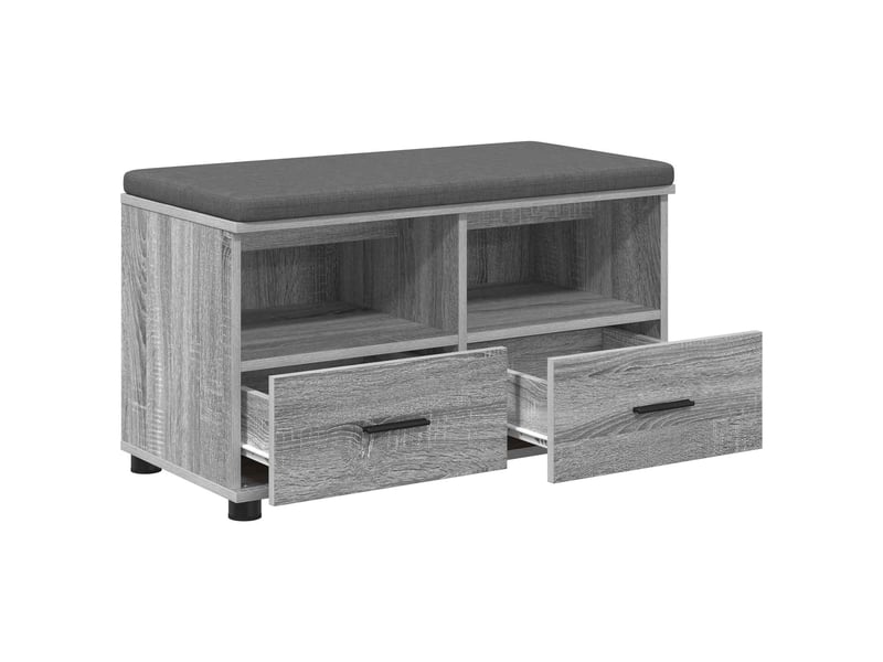  Banc d'entrée, banc interieur gris sonoma 80x38x46 cm  - Conforama E