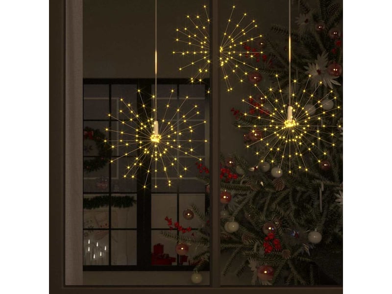  Feu d'artifice de noël d'extérieur blanc chaud 20 cm 140 led  - Conforama B