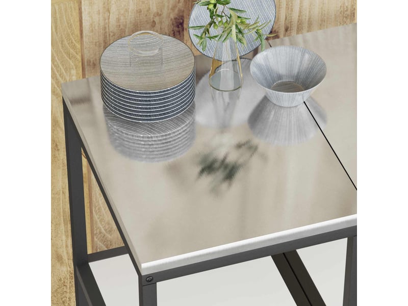  Étagère de cuisine, étagère de rangement hattem blanc 40x50x92cm acier  - Conforama E