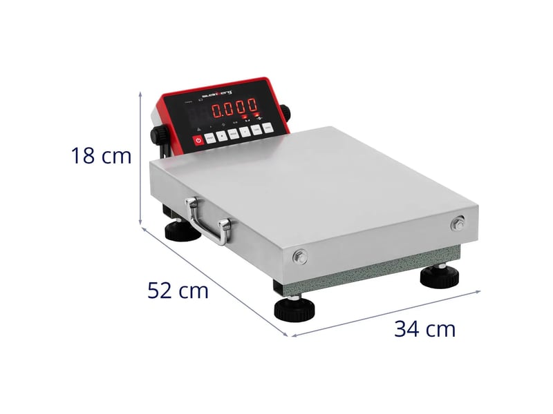 Balance plateforme professionnelle industrielle pèse-colis 30 kg 0,005 kg 30 x 40 cm kglb led acier inoxydable pvc acier au carbone - 14_0008357  - Conforama D