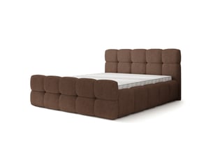 Lit coffre 200x200 cm <strong>MASSENO</strong>  <strong></strong> coloris marron