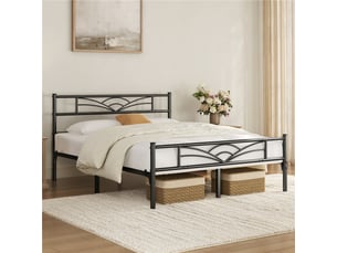 Lit 2 places 160x200 cm <strong>YAHEETECH</strong> <strong>615079 Black (160*200cm)</strong> coloris noir