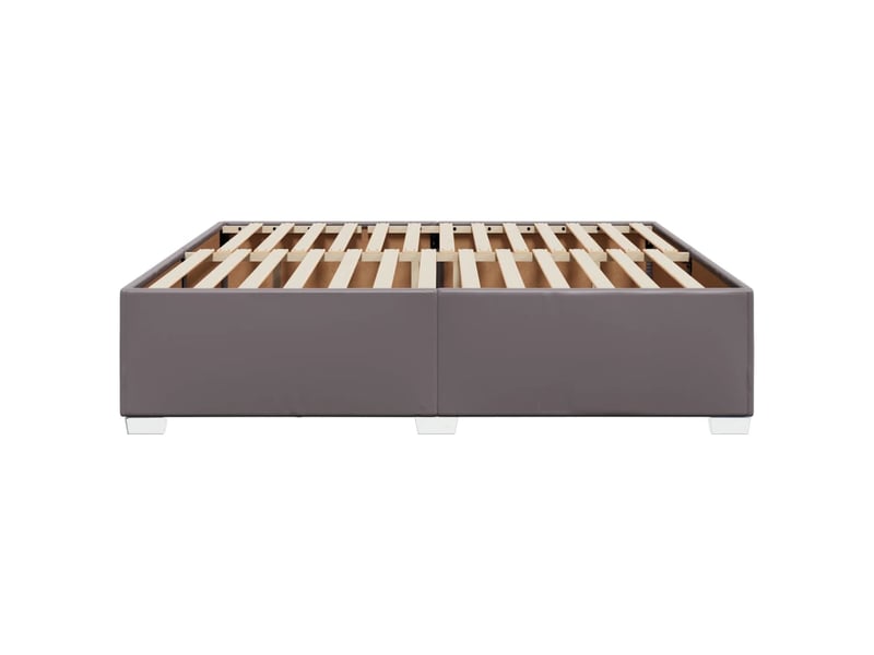  Lit double- lit adulte -  cadre de lit sans matelas gris 200x200 cm similicuir  - Conforama D