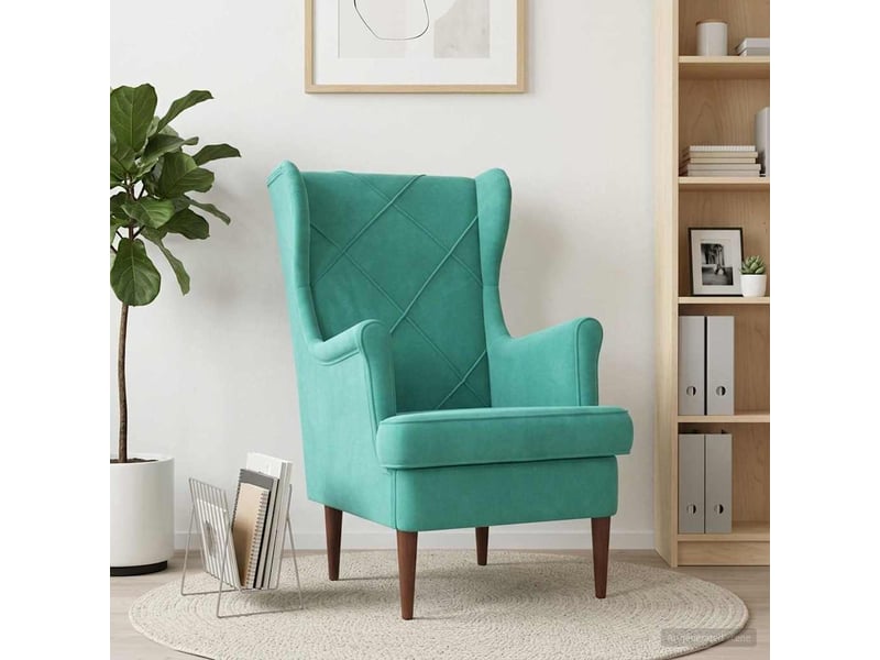  Vidaxl fauteuil turquoise velours  - Conforama B