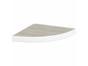 Étagère d'angle flottante, étagère murale chêne et blanc 35x35x3,8 cm mdf cf41390