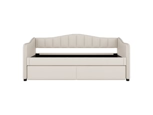 Lit banquette 90x200 cm <strong>ZOVIRA</strong> <strong></strong> coloris blanc