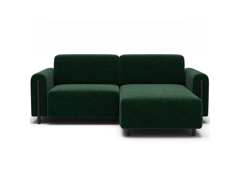  Canapé d'angle convertible arvessa vert émeraude chenille – angle droit  - Conforama A