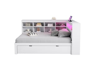 Lit gigogne 90x200 cm VIVRYN   coloris blanc