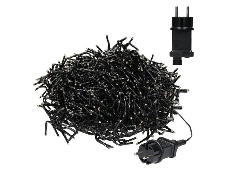  Ecd germany guirlande lumineuse de noël en grappe 12,4 m, 960 led blanc chaud, décoration pour intérieur et extérieur, avec 8 modes et fonction mémoire, éclairage ip44, décorer sapin jardin fenêtre ECD Germany GmbH - Conforama B