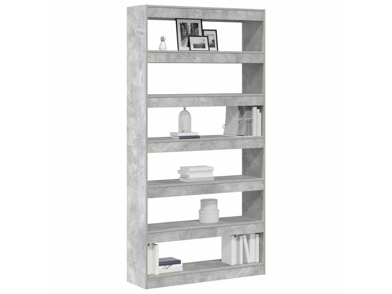  Bibliothèque 6 niveaux, armoire à livres 100 x 30 x 198 cm bois d'ingénierie  - Conforama C