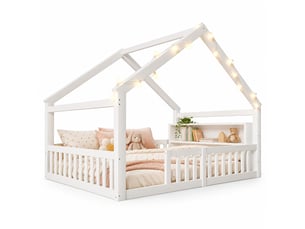 Lit cabane 140x190 cm    coloris blanc
