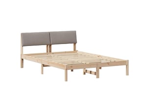 Lit 2 places 140x200 cm    coloris marron