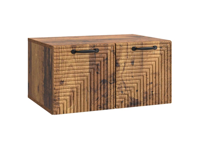 Meuble tv - banc tv - meuble de rangement mural bois ancien 59,5 x 41 x 30 cm bois d'ingénierie - Conforama A