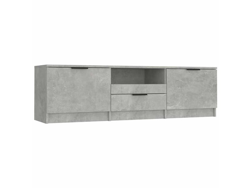  Meuble tv - banc tv - meuble de rangement gris béton 140x35x40 cm bois d'ingénierie  - Conforama A